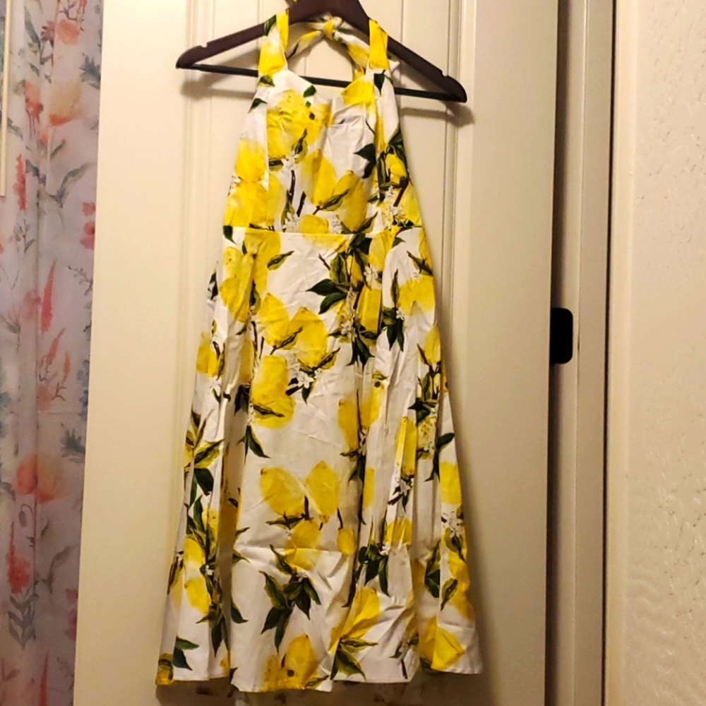 SHEIN 🍋Lemon Rockabilly Dress